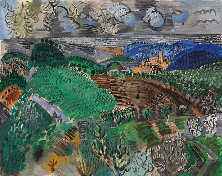 Raoul Dufy - Saint-Paul de Vence (circa 1920) by Peter Balan