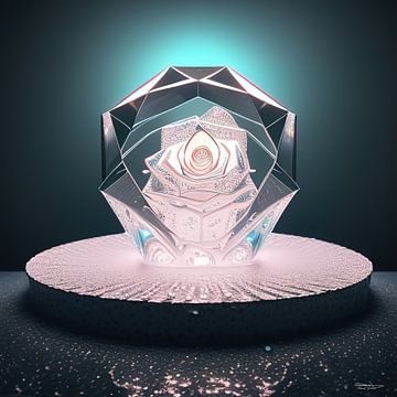 roos in crystal van Gelissen Artworks
