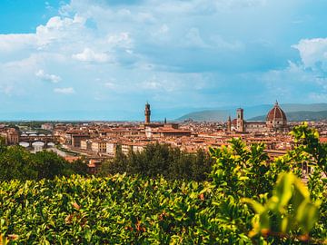 Skyline van Florence vanaf Piazzale Michelangelo van Kwis Design