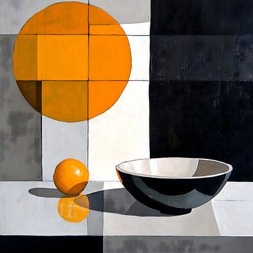 STILL LIFE BLACK AND WHITE YELLOW 02 by AHAI depARTment