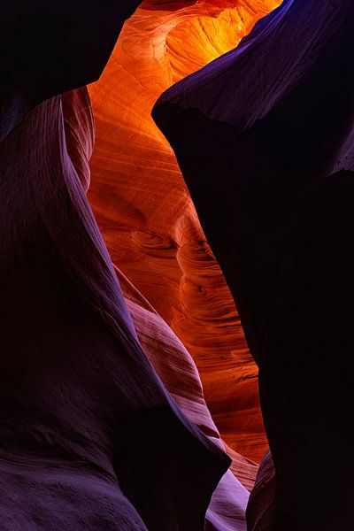 Antelope Canyon, unterer Canyon in Page, Arizona von Gert Hilbink