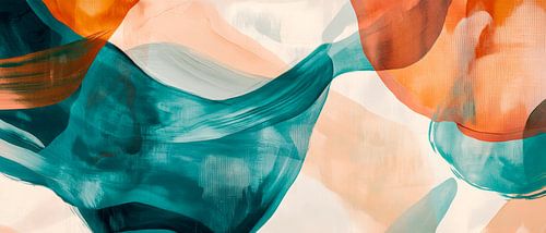 Abstracte golven in zachte kleuren