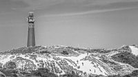 Vuurtoren Schiermonnikoog in zwartwit