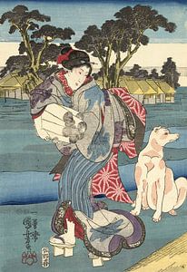 Der Toi Tama Fluss in der Settsu Provinz, Utagawa Kuniyoshi