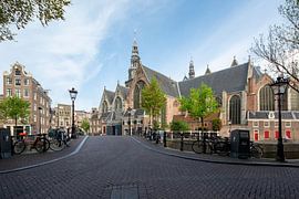View of the Old Church in Amsterdam