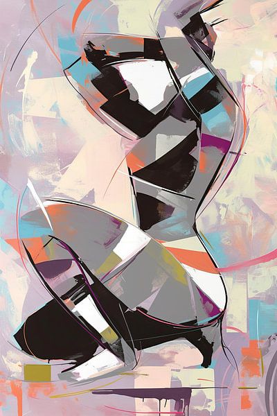 Wirbel des modernen Lebens von Abstraktes Gemälde