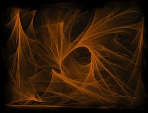 Abstract oranje op zwart