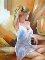 Femme sexy dans le miroir