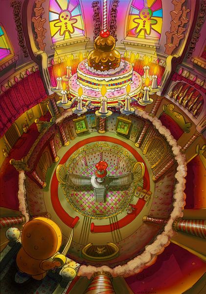 Concept Art 2007 Playlogic-Fairy Tale Fights_Candy Castle Interior by Hans Zantman