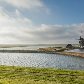 Oude Windmolen Het Noorden op Texel, Noord Holland van Martin Stevens