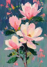 Magnolias in pastel colours by Niklas Maximilian