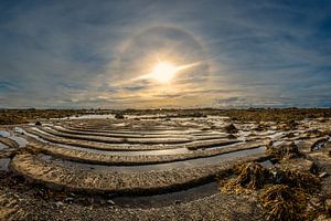 Ein Sonnenhalo über Ytri Tunga