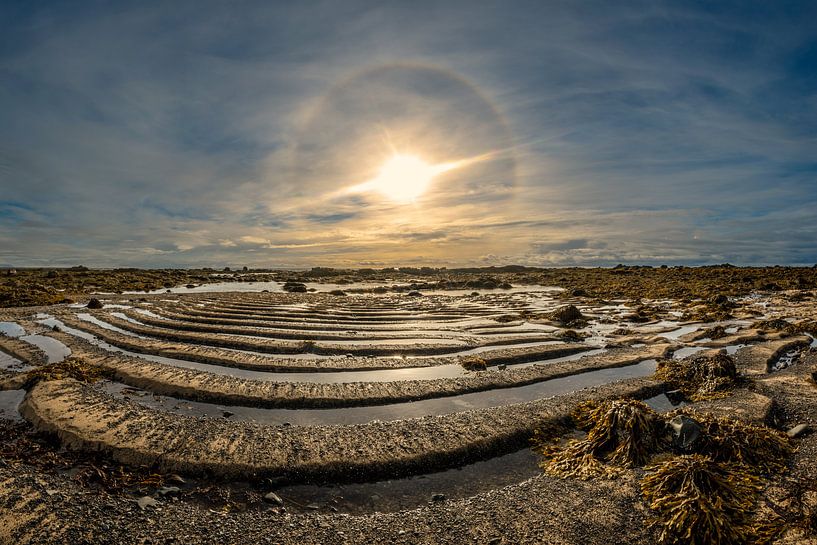 Un halo de soleil au-dessus d'Ytri Tunga par Gerry van Roosmalen