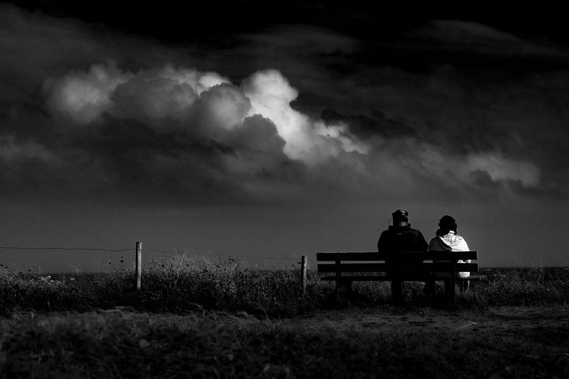Lovers on a bench by celine bg