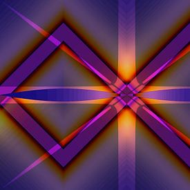 Abstrakt 122 - geometrisches Muster von Claudia Gründler