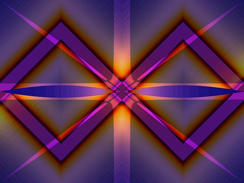 Abstract 122 - geometric pattern by Claudia Gründler