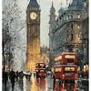 Dämmerung in Westminster - London bei Regen und Licht von Jaladri Atelier