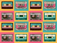 Retro Vintage Musik Pop Kunst Tape Collage