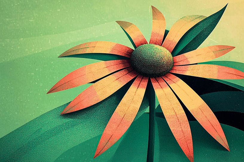 Moderne Blume im surrealistischen Stil von Art & Soul Creations