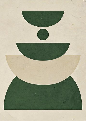 modern art abstract green japandi 3