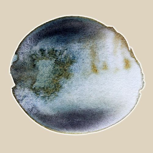 Soft Calm Aqua Mineral 977 - Soft Coastal Minerals in Calm Blue Motion tones with Sand