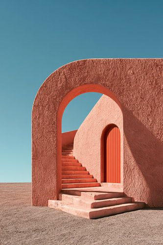 poort met trap minimalistische kunst