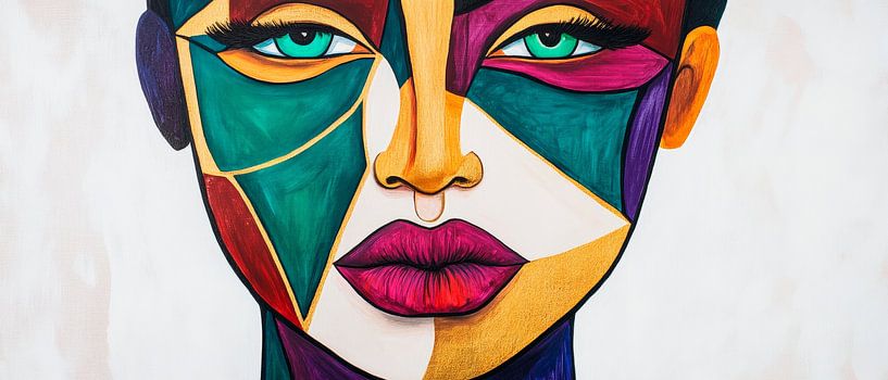 Geometrische Seele – Farbenspiel der Identität von Poster Art Shop