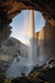 Waterfall in evening light