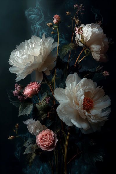Stillleben mit Pfingstrosen und Rosen Nr.6 von Studio BB