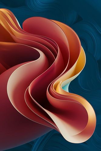 Kleurrijke abstracte digitale kunst met lagen