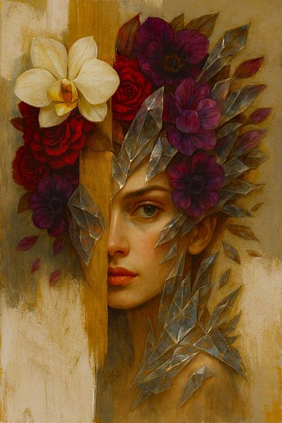 Portret Kristallen Bloei van Moonheart Artworks