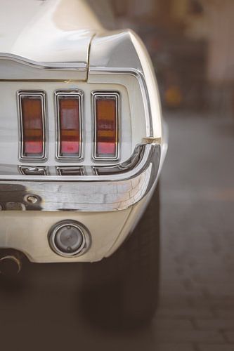 White Ford Mustang Fastback
