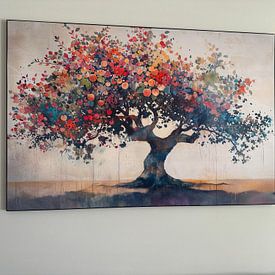 Customer photo: Colourful Tree Painting | Eternal Spring Magic by Eye catching paintings, on artframe