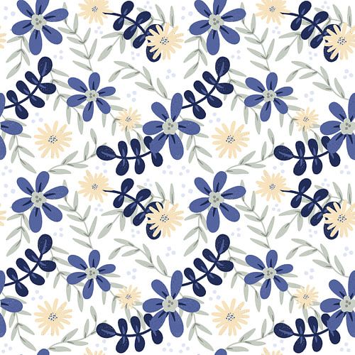 Tropical flowers jungle - modern illustration