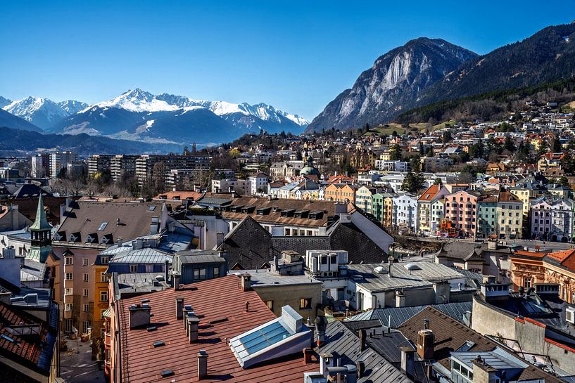 View over the city of Innsbruck by ManfredFotos