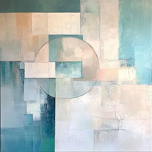 Geometrisches Blau | Blaue Geometrie Kunst