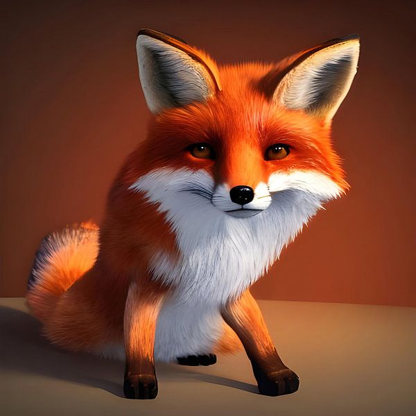 Fox 3d illustration by Laly Laura