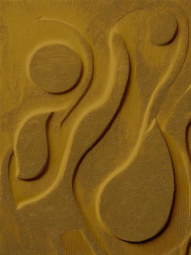 Relief Art: Dance in Tuscan Gold (Flexa colour palette 2025)