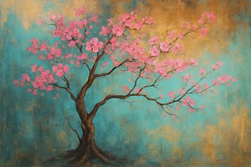 Arbre ornemental avec fleurs roses sur Imperial Art House