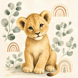Boho Botanical Nursery Collection - Baby Lion