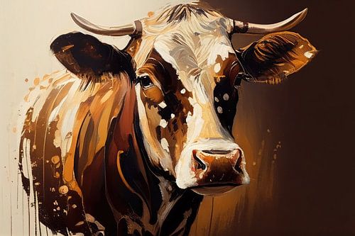 Portret van een koe