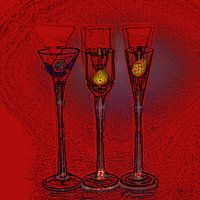 Glas in rood