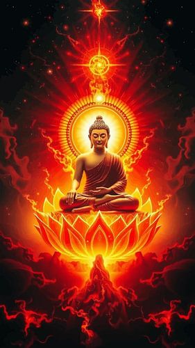 Boeddha in diepe meditatie - Spirituele sereniteitskunst