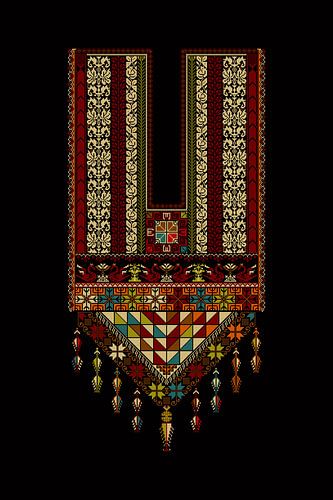 Tatreez ornament sjabloon 71