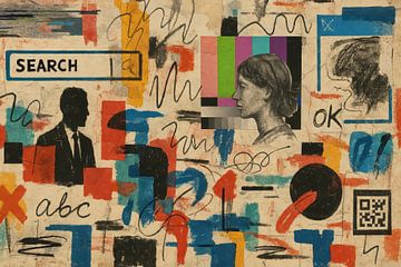 Silhouette alongside colourful shapes by Imperial Art House