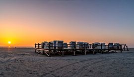 Sunset on the North Sea coast by Achim Thomae Photography