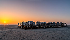 Sonnenuntergang an der Nordseeküste