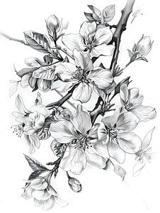 schwarz-weiße Blumen