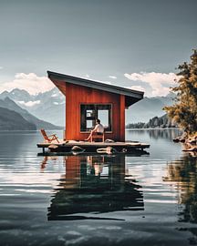 Houseboat on the lake