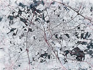 Karte von Rheine im stil 'White winter'